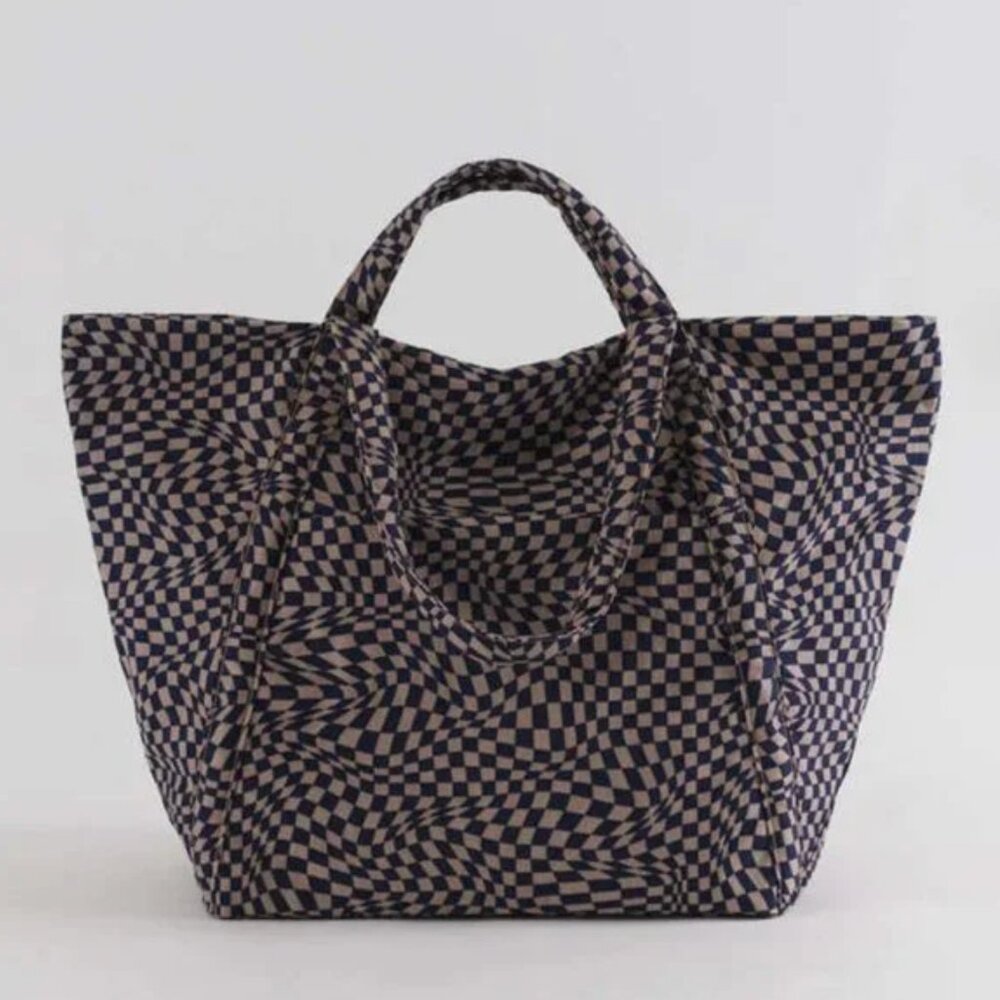 Baggu Travel Cloud Bag - Indigo Trippy Checker